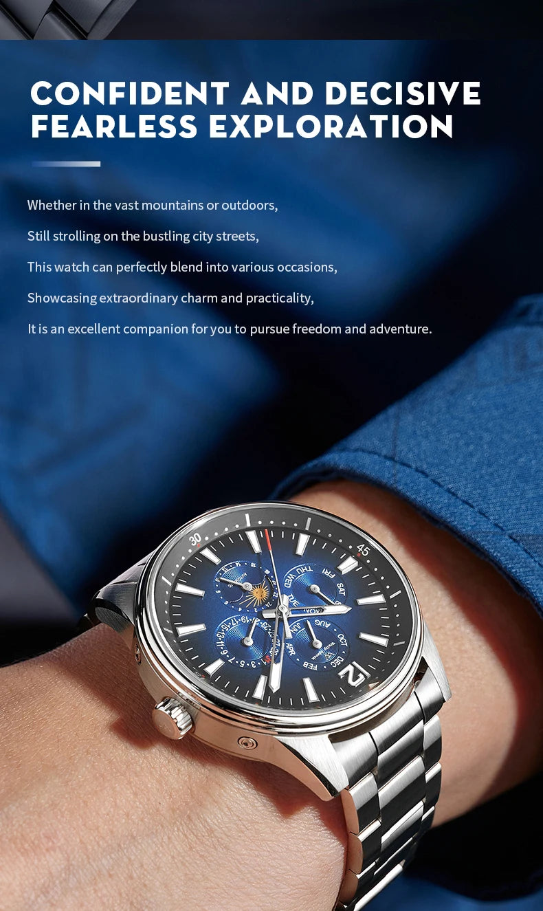 WM Watch Automatic Mechanical Watches Waterproof Multifunctional Business Men's Watches Watch WM160M