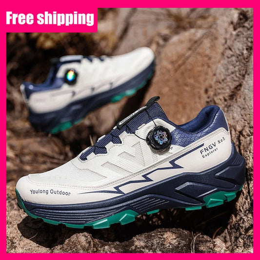Mens Sneakers Casual Outdoor Anti Slip Shock-absorbing Versatile Off Road Hiking Shoes Comfortable Soft Sole Running Shoes Man