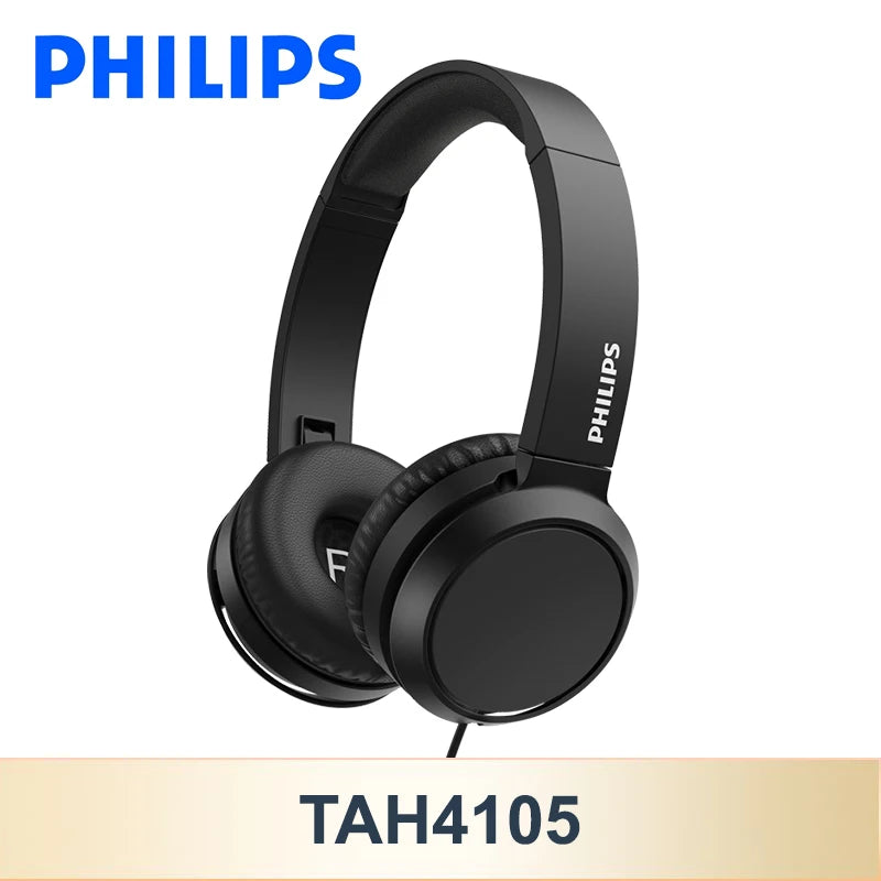 Philips TAH4105 Wired Headphones HiFi Stereo HD Call Headset With MIC Suitable For Online Learning And Outdoor Sports Earphones