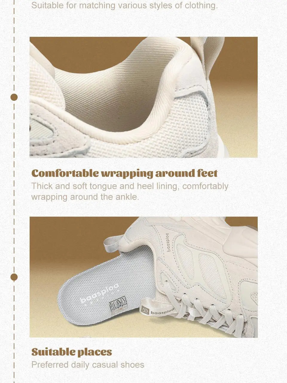Baasploa Women Running Sneakers Brand Mesh Breathable Comfortable Walking Shoes Outdoor Anti-slip Female Casual Jogging Sports Shoes