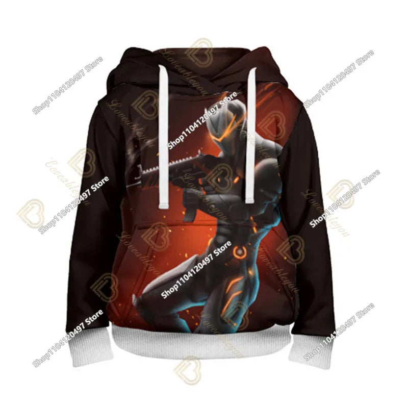 2-14Y Fortnite-sweatshirt voor kinderen met print, hoodie-sweatshirts voor jongens en meisjes, modieus Harajuku-jack, kinderkleding, games-cosplaykostuum