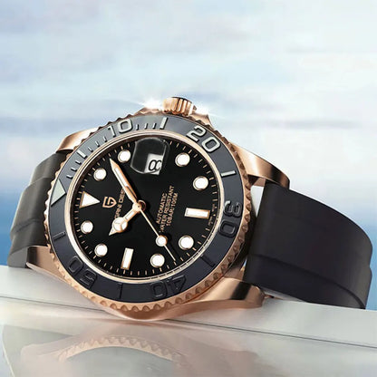 New PAGANI DESIGN 40mm Men's Wristwatch 100M Waterproof Mechanical Watches Ceramic bezel Sapphire Glass Automatic Men Watch 1651