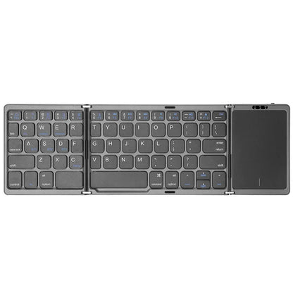 Tri-Bluetooth Keyboard Tri-fold keyboard with Touchpad Portable Mini Keyboard Rechargeable Keyboard for PC Windows Android IOS