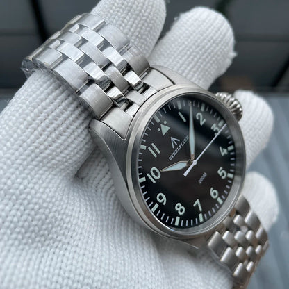 STEELFLIER Official SF743 Quartz Pilot VH31 Steel Strap Onion Crown 20Bar Waterproof Sapphire Crystal Luxury Dive Luminous Watch