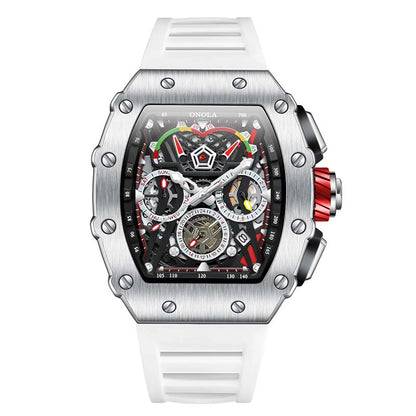 ONOLA Luxury Men Mechanical Watch with Hollow Out Luminous Automatic Watch 3Bar Waterproof Reloj Hombre