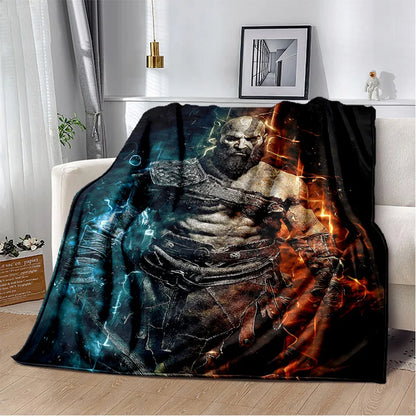 29 Style Kratos God of War Games Cartoon Blanket,Soft Throw Blanket for Home Bedroom Bed Sofa Picnic Travel Office Cover Gifts