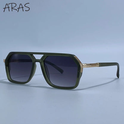 Vintage Steampunk Polarized Sunglasses Women Double Bridge Black 2026 Luxury Designer Driving Shades For Lady Fashion Eyewear