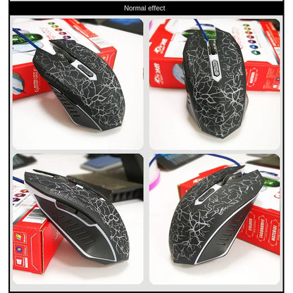 2400 DPI USB Wired Mouse Gaming Mouse LED Backlit Professional Gamer Mice Ergonomic Computer Mouse for PC Laptop Macbook