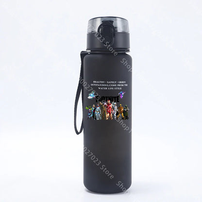 650ML Fortnites Sports Water Bottle Kawaii Motivational Leak Proof Portable Reusable Cups Outdoor Travel Gym Jugs New Cute Gifts