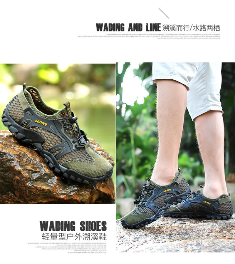 Breathable Outdoor Hiking Shoes Sports Wading Shoes Fishing Men's Shoes Summer Casual Sandals Comfortable and Breathable