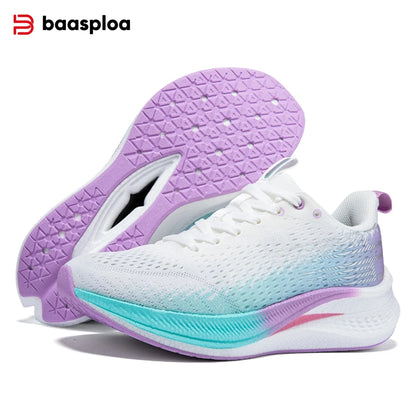 Baasploa Women Running Sneakers Brand Mesh Breathable Comfortable Walking Shoes Outdoor Anti-slip Female Casual Jogging Sports Shoes