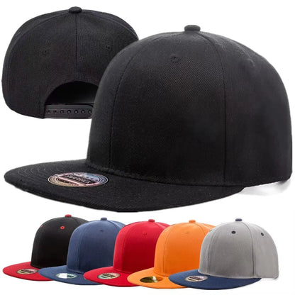 Cap Plain Snapback-kasket til voksne – Hip Hop-baseballkasket til mænd og kvinder – udendørs fritidskasket