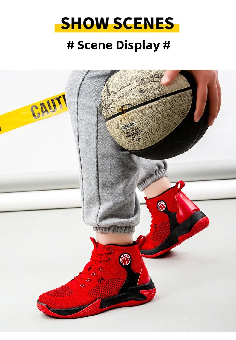 Große High-Top-Sportschuhe für Herren, lässig, atmungsaktiv und bequem, mit dicker Sohle – Basketballschuhe und Laufschuhe