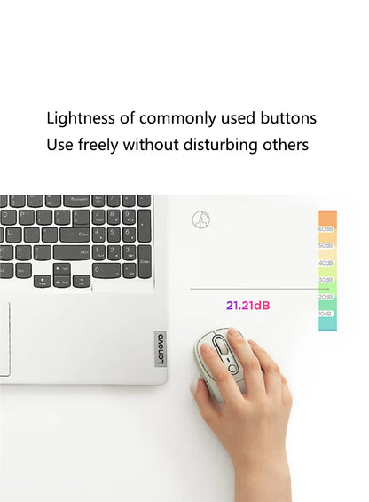 Mouse Lenovo Xiaoxin Bluetooth Wireless Mouse M3 Twilight Gray Light Sound Three Bluetooth Office Mouse