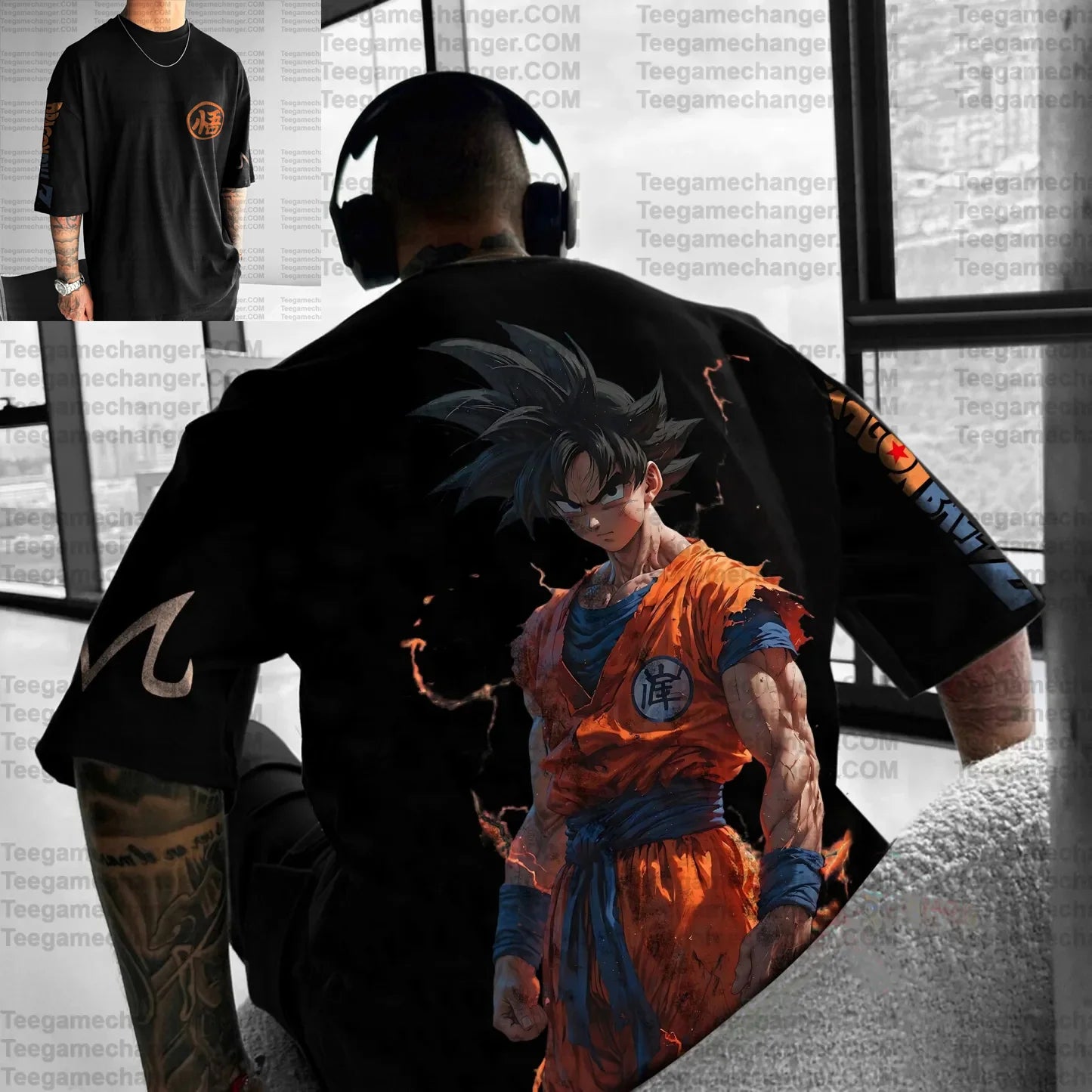 Camiseta de verano 2025 Son Goku Dragon Ball Anime para hombre, estilo Harajuku oversize retro urbano, tops unisex informales holgados de manga corta para mujer