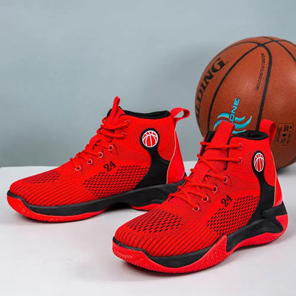 Große High-Top-Sportschuhe für Herren, lässig, atmungsaktiv und bequem, mit dicker Sohle – Basketballschuhe und Laufschuhe