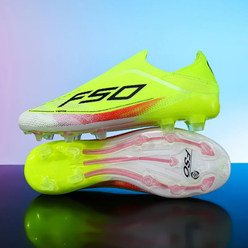 Neue Herren-Fußballschuhe, Futsal- und Outdoor-Sneaker, rutschfeste hochwertige Fußballschuhe mit Stollen für Rasenplätze, Bestseller, High-Top, leicht