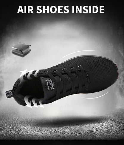 Gebreide hardloop- en wandelschoenen voor heren en dames, casual sneakers, ademende sportschoenen voor hardlopen, fitness en outdoor, lichtgewicht, maat 38-47