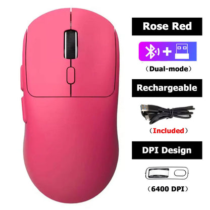 High Quality Rechargeable Wireless Mice Support Bluetooth/2.4G Gaming Mouse High Precision Silent Gamer Mice for ipad Computer