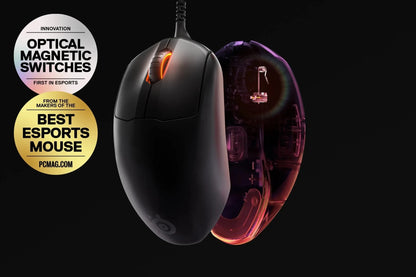 SteelSeries Prime Wired Esports Performance Gaming Mouse 18000 DPI TrueMove Pro Optical Sensor – Magnetic Optical Switches Mice