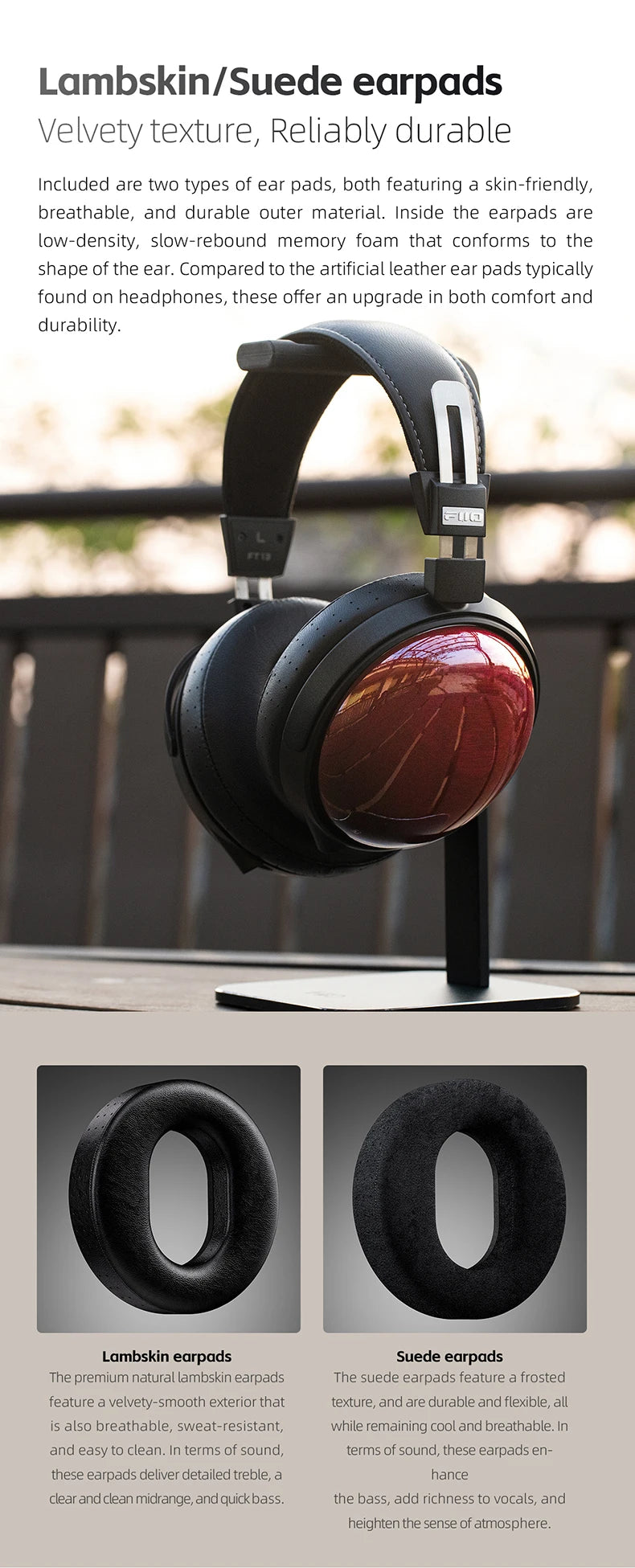 FiiO FT13 Audiophile Closed-Back Headphones Hi-Res Audio Wired HiFi Headphone