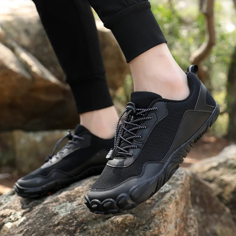 Men's Barefoot Hiking Shoes Breathable Outdoor Sports Climbing Shoes Trekking Sneakers Non-Slip Comfortable Men's Casual Jogging Footwear