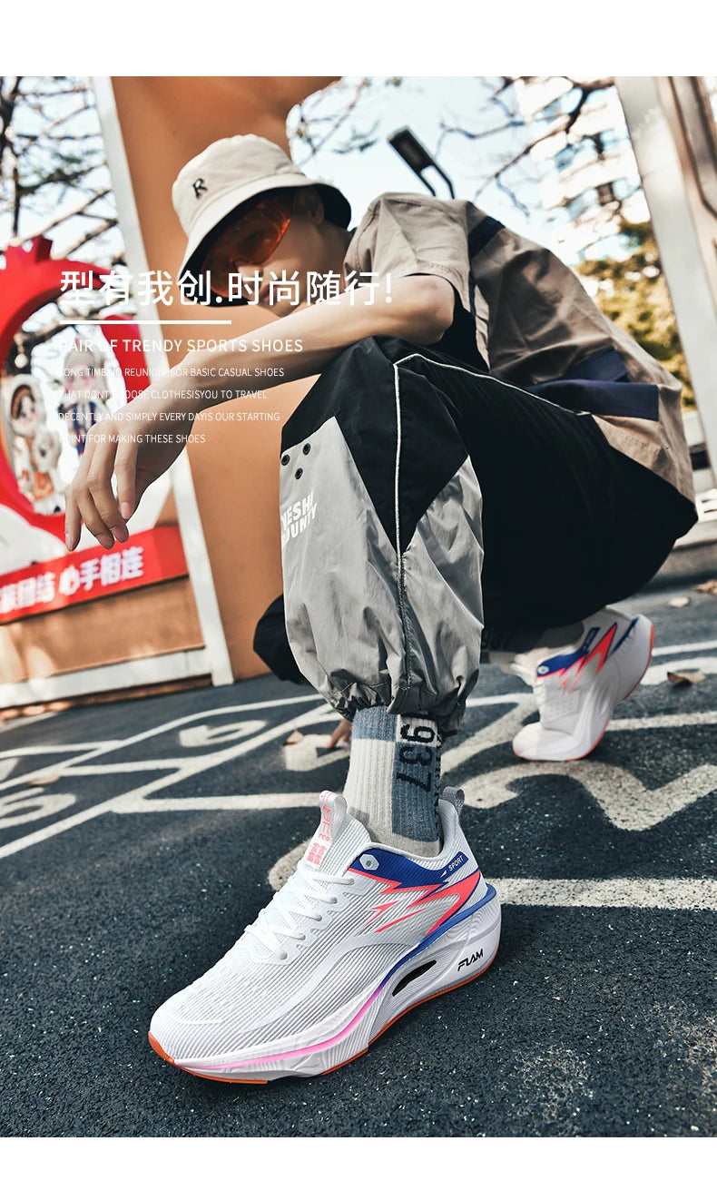 Scarpe sportive da running da uomo per maratona, con cuscino d’aria, traspiranti, leggere e confortevoli, sneakers atletiche outdoor da donna per jogging e tenis