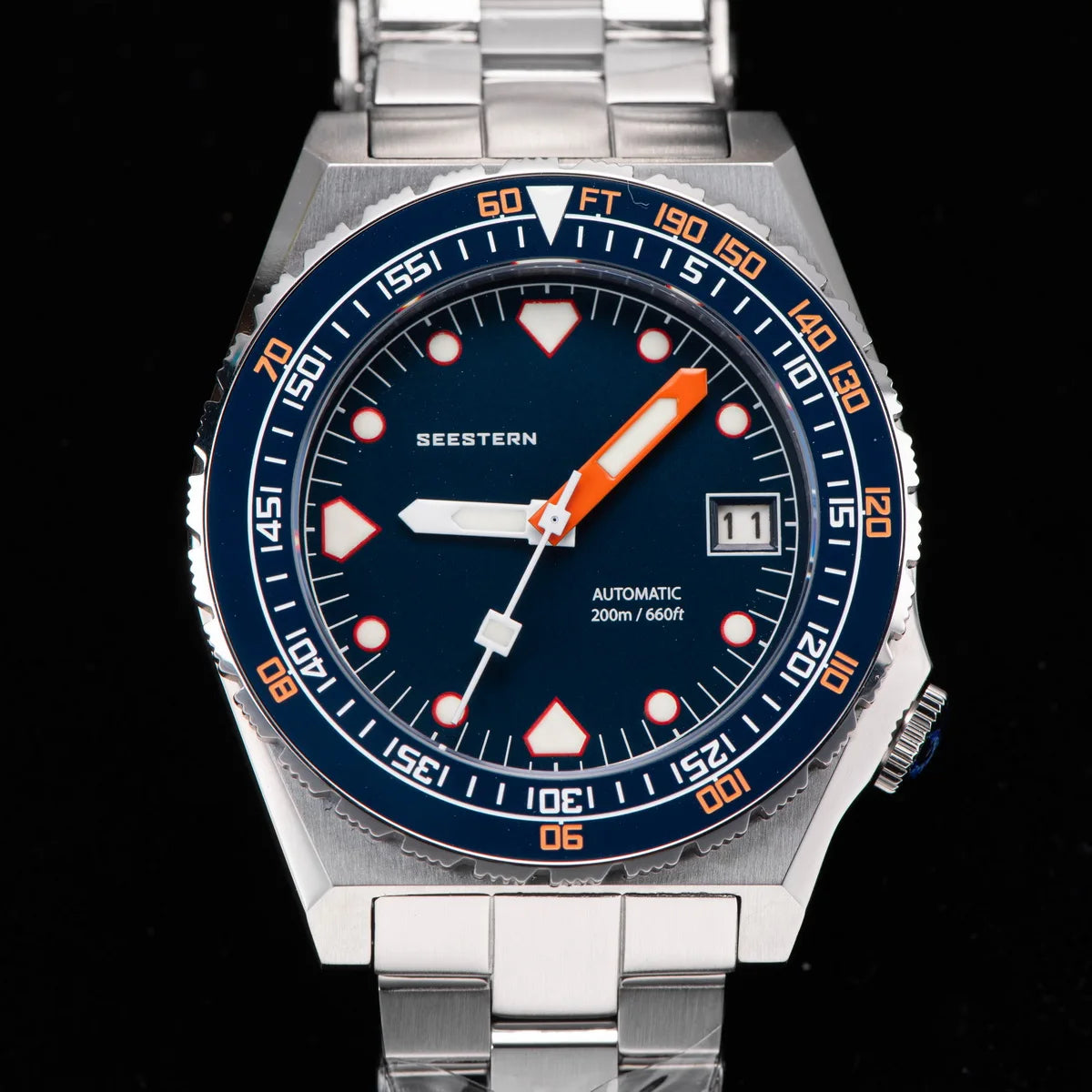SEESTERN SUB600T V3 Men's Watch Automatic Diving Sapphire Wristwatch NH35 Movement Ceramic Bezel Luminous Date Jubilee Waterproof