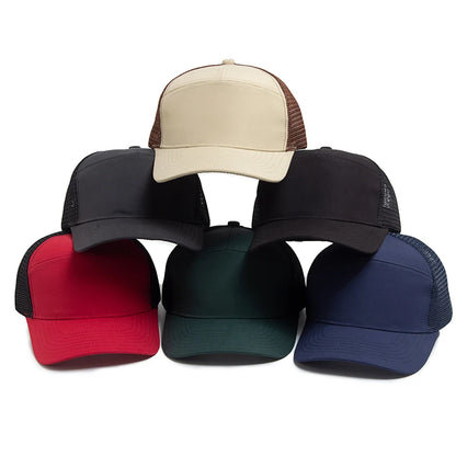 Casquette de baseball 7 panneaux d'été, casquettes en maille tendance hip-hop pour hommes, casquette de camionneur, visière, casquette à visière rigide, casquette snapback, pour femmes, unisexe, nouvelle marque tendance