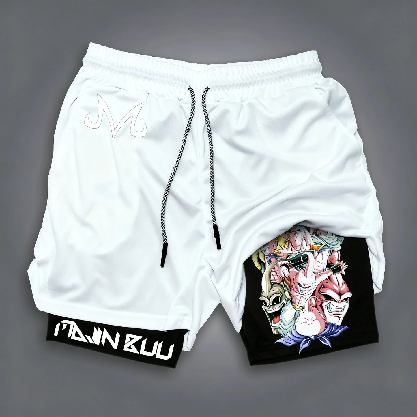 2025 Dragon Ball Majin Buu Anime Men Shorts Streetwear Summer Workout Pants Sportswear Fitness Double-layer Quick Dry Beach Pant