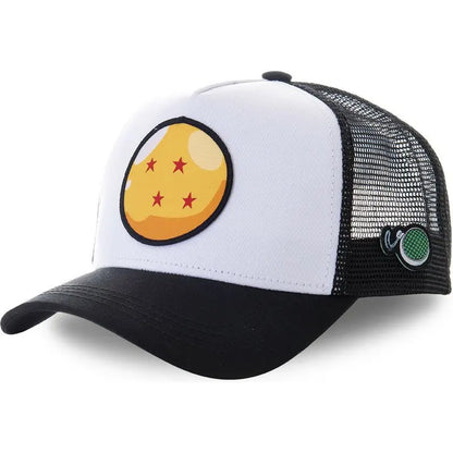 Șapcă Dragon Ball Son Goku de vară pentru călătorii, cu cozoroc, pentru bărbați, brodată, în stil hip-hop, din plasă, cu vizieră de soare, șapcă de baseball, pentru sport în aer liber