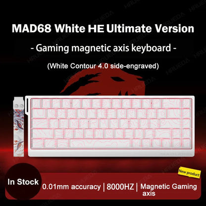 MADLIONS MAD 60/68HE Gaming Magnetic Switch Keyboard Wired Key Web Drive Custom 8K 61/68 Return RT Adjustable Keystroke Hot Swap
