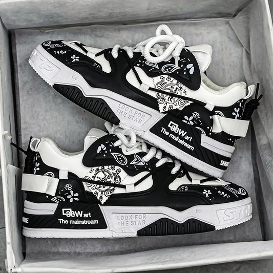 Men's sports and casual board shoes, trendy men's shoes, fashionable street shoes, daily walking shoes