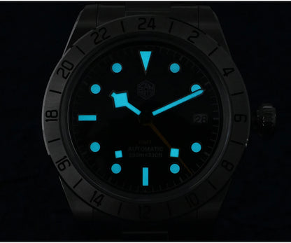 San Martin New 39mm NH34 BB GMT Automatic Mechanical Watch Sport Watch Sapphire Luminous Waterproof 100m for Men Relogio SN0054