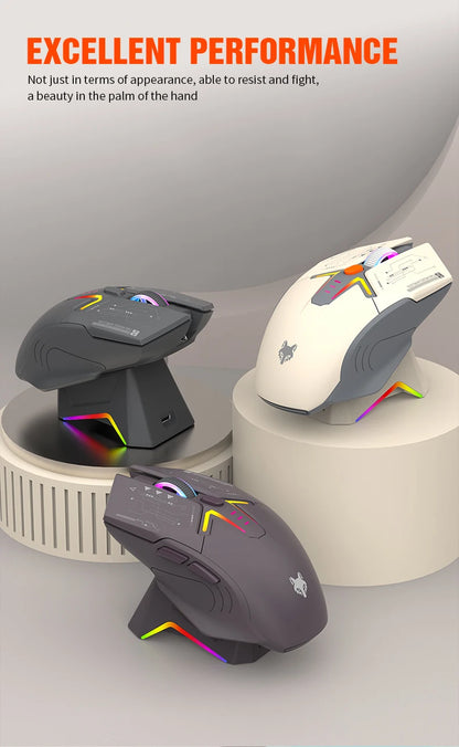 XUNSVFOX H2 wireless Bluetooth dual-mode mouse RGB lighting effect laptop gaming office magnetic charging