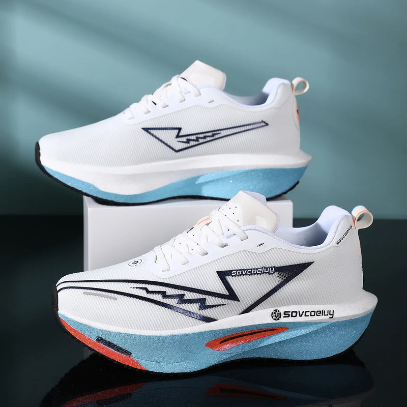 Running Shoes Speciality Men Marathon Sports Carbon Board Breathable Ultralight Women Comfy Athletic Cushion Stability Sneakers