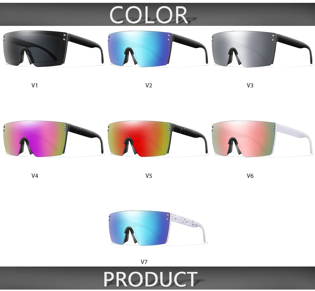 3 Pairs Fishing Sunglasses Men and Women Square Oversize Windproof Shades with UV Protection for Outdoor Cycling Hiking