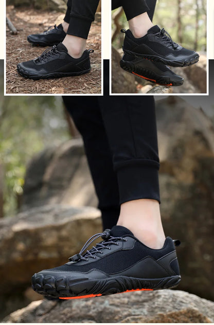 Men's Barefoot Hiking Shoes Breathable Outdoor Sports Climbing Shoes Trekking Sneakers Non-Slip Comfortable Men's Casual Jogging Footwear