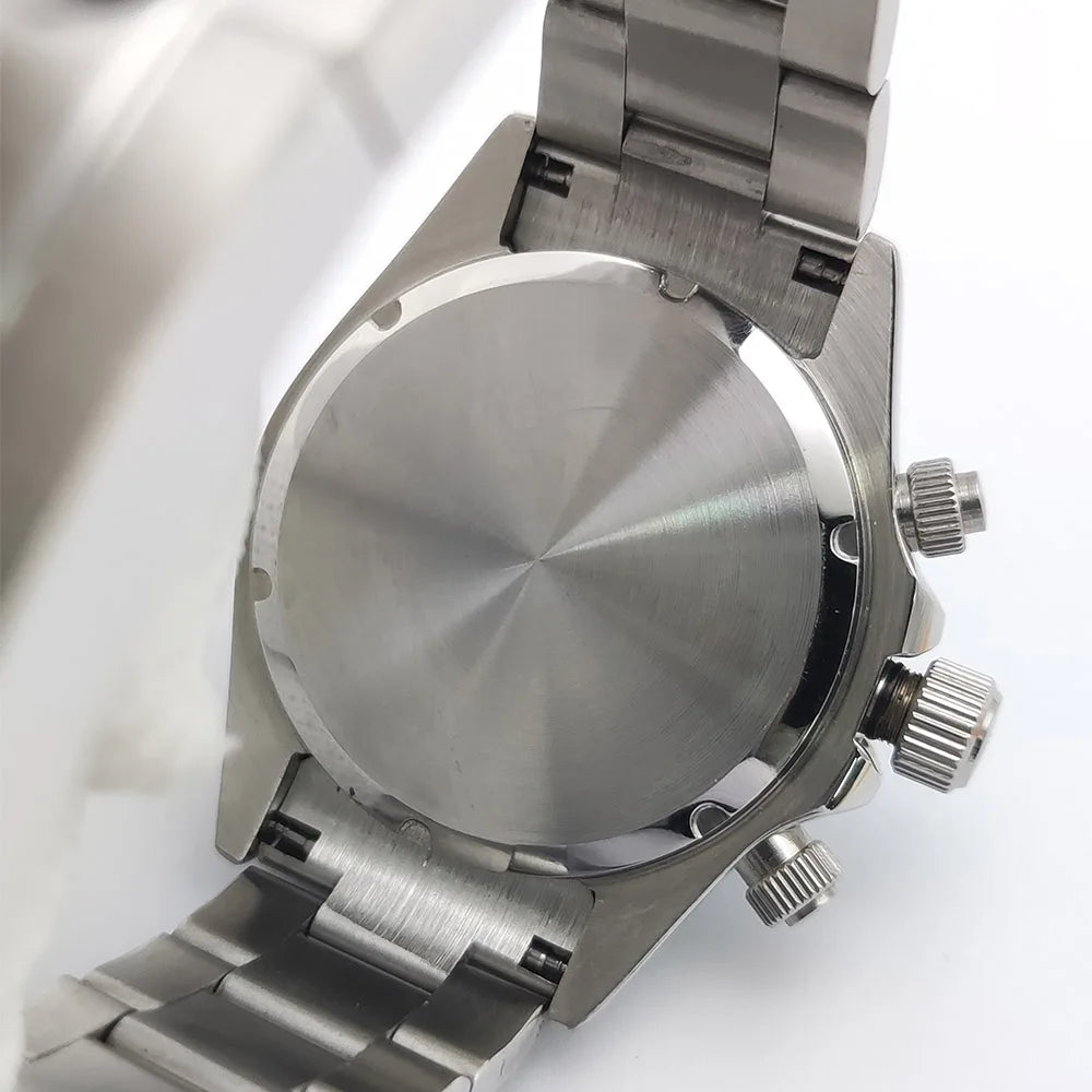 39mm Watch Quartz for Men Luxury Chronograph Fashion Sapphire Trendy Stylish Sports Mens Steel Band Wrist Watches