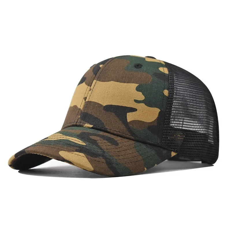 Hot Sale Unisex Cap Slight Curved Brim Style Trucker Hat  Men & Women Casual Outdoor Breathable Summer Cap