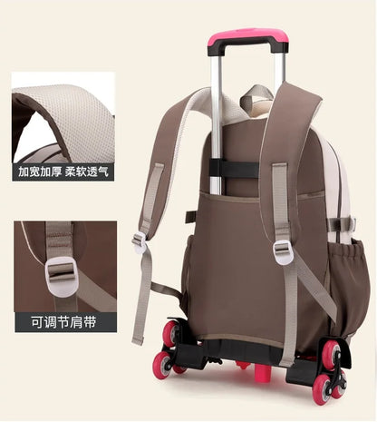 Fortnite Student Rolling Backpack Large Capacity Waterproof Lightweight Design Minimalist Laptop School Bag Casual Travel Bag