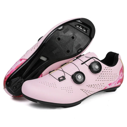 Professional Men's Road Cycling Sneakers, Bike Shoes with SPD MTB Sole, Flat Racing Speed Trail Mountain Bicycle Footwear, Pedal Sports