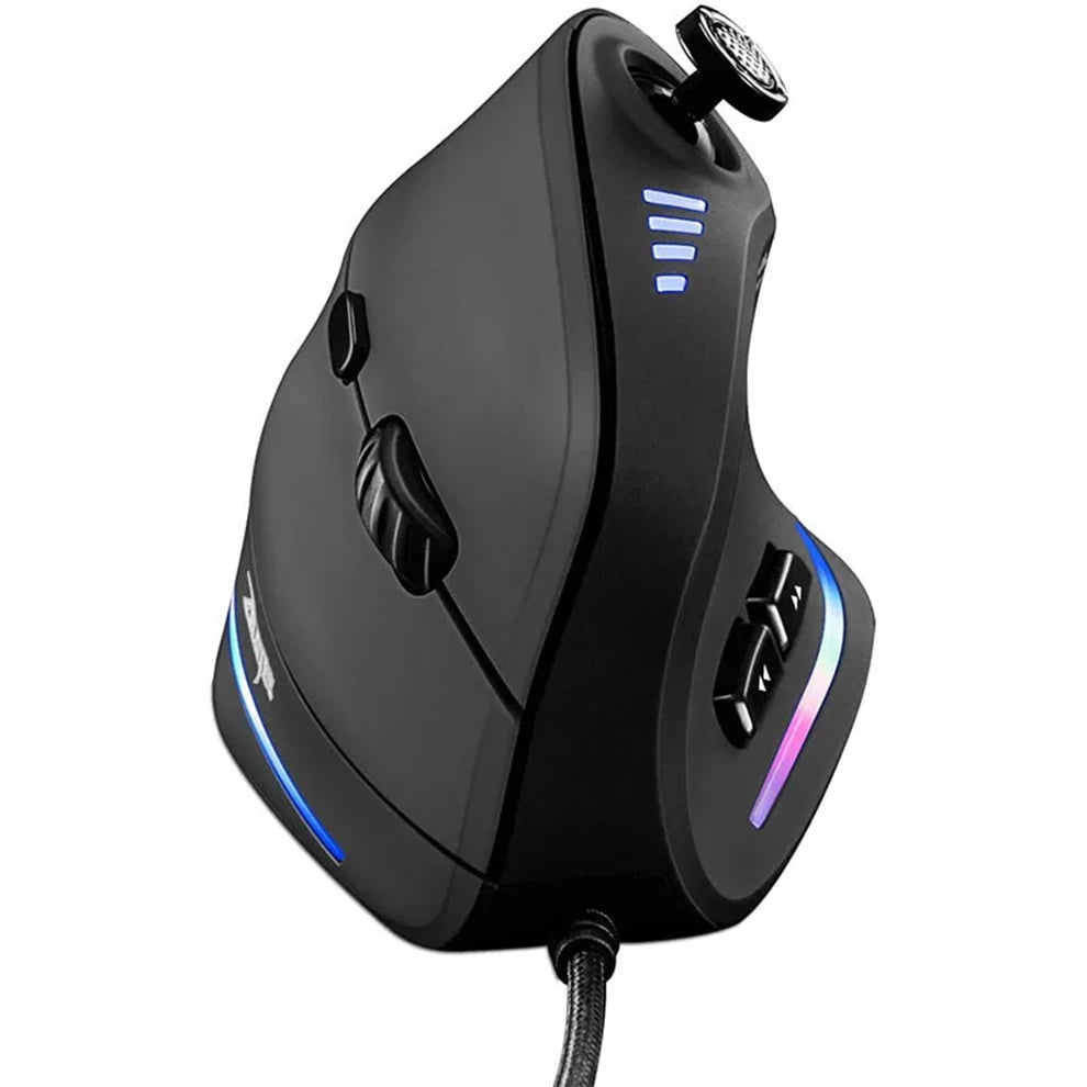 BOW Wired Gaming Mouse Programmable 12 Buttons RGB Mouse for Gamer Desktop Laptop PC Ergonomic Vertical Mouse Joystick 10000DPI