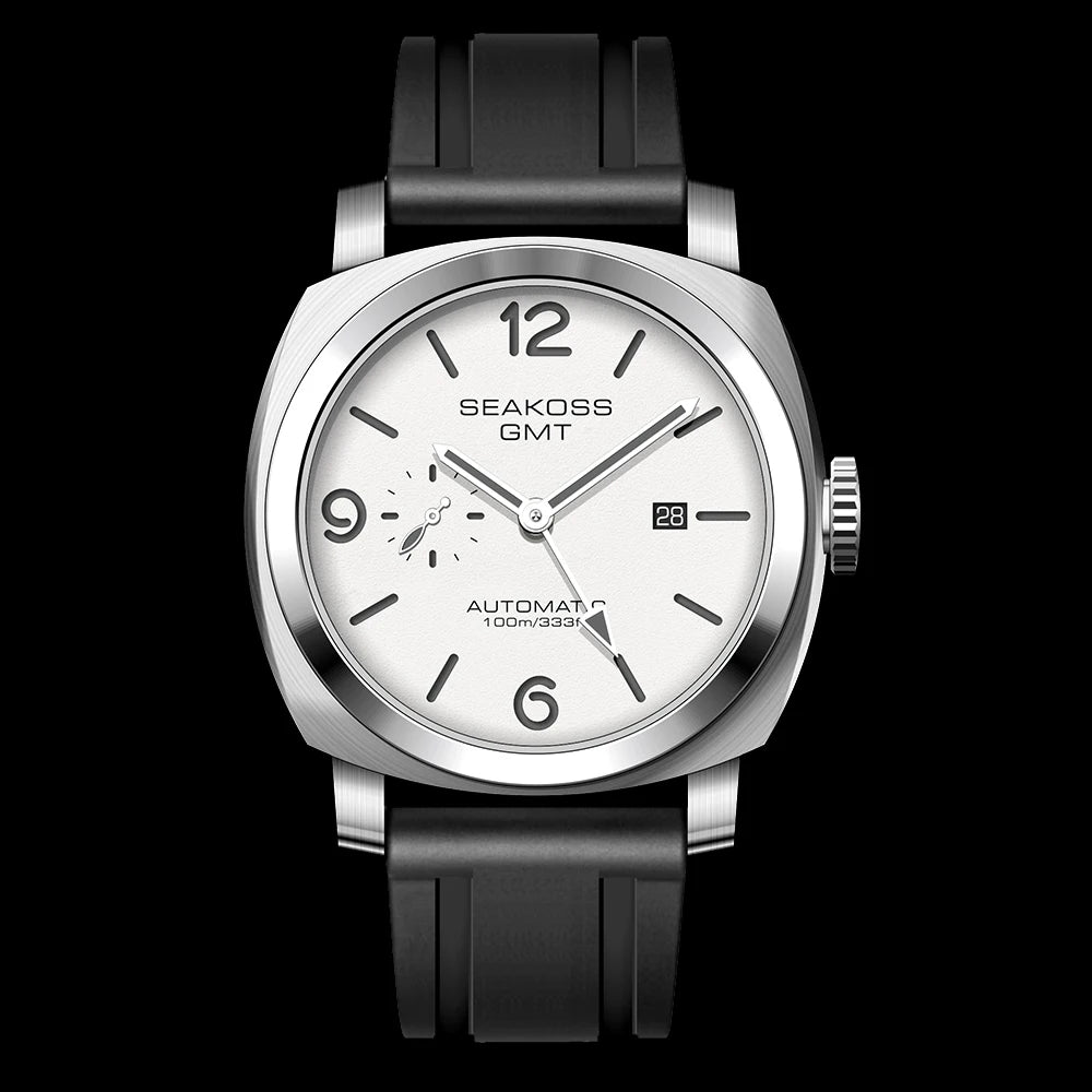 SEAKOSS 100m Diving Men GMT Automatic Mechanical Watches 1963 Clock 2557 Seagull Movement Super Luminous Sapphire Wristwatches