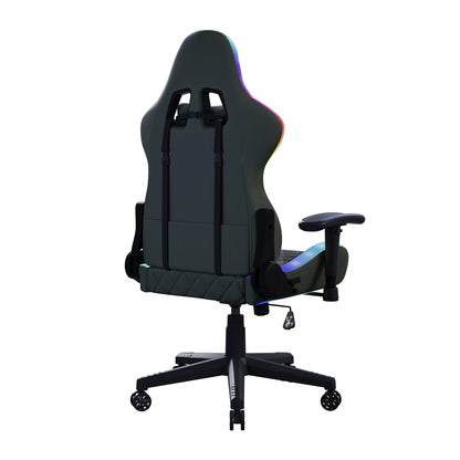 Gaming Chair,Ergonomic Gaming Chair with LED,Adjustable Computer Chair for Teenagers,Lumbar Cushion,Gamer Chair,Black