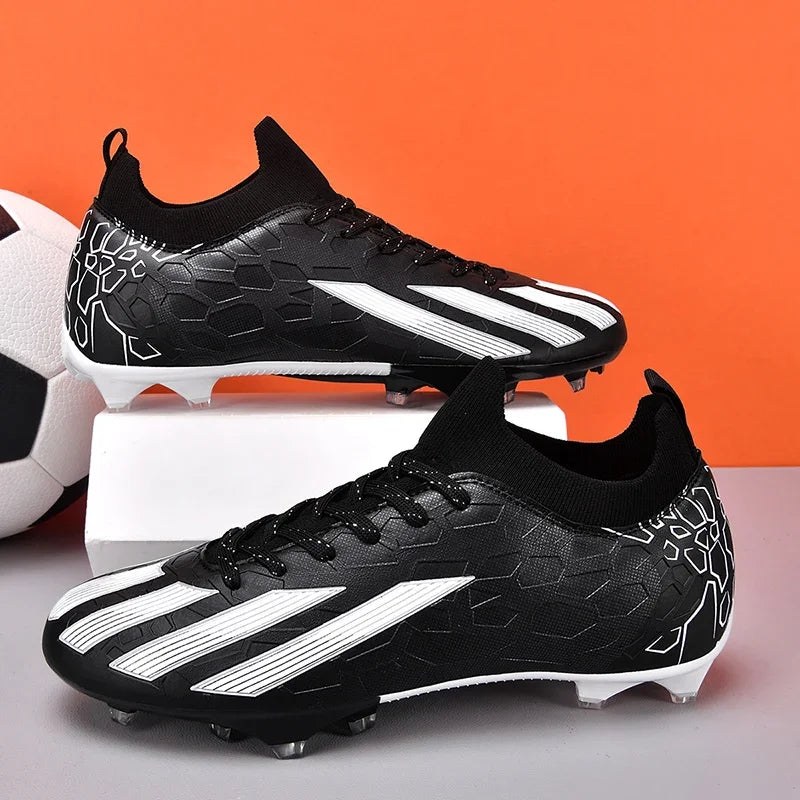 Professional Men's Ankle Football Boots Outdoor Grass Cleats Unisex Soccer Shoes Long Spikes FG Football Shoes Chuteira Society