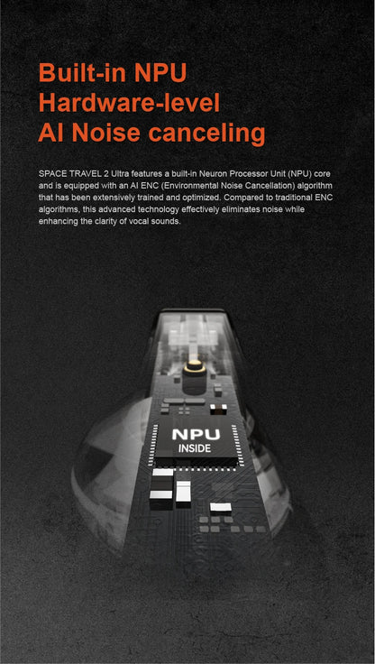 MOONDROP Space Travel 2 ULTRA TWS Bluetooth earphone ANC LDAC Bluetooth 6.0 55ms Low-latency Game Mode gaming headset