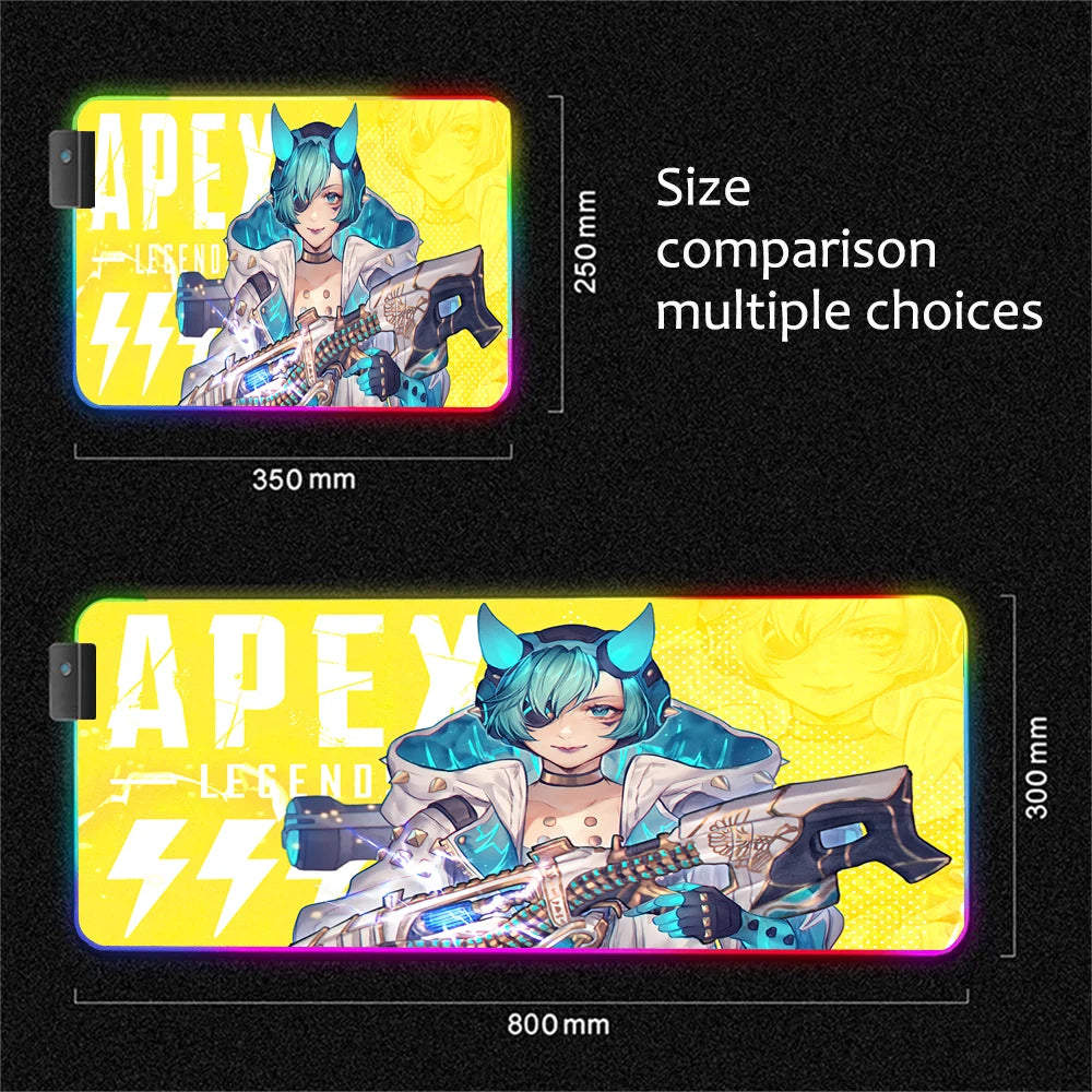 RGB Apex Legends Keyboard Mousepad Computer Gaming Cool Mouse Pad Speed Large Accessories Mouse Mats Office Desk Protector Mat