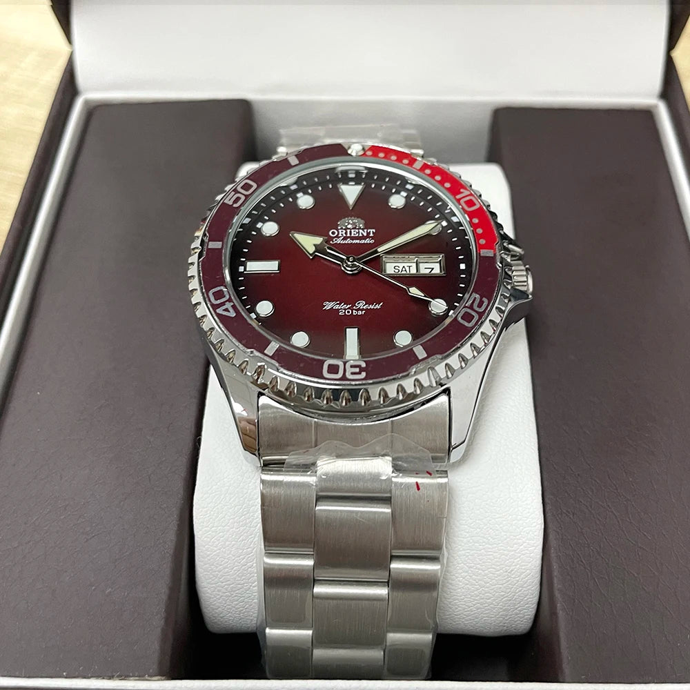 Orient Automatic Diver Watch Men 200M Waterproof Multi-Color Dial Stainless Steel Wristwatch