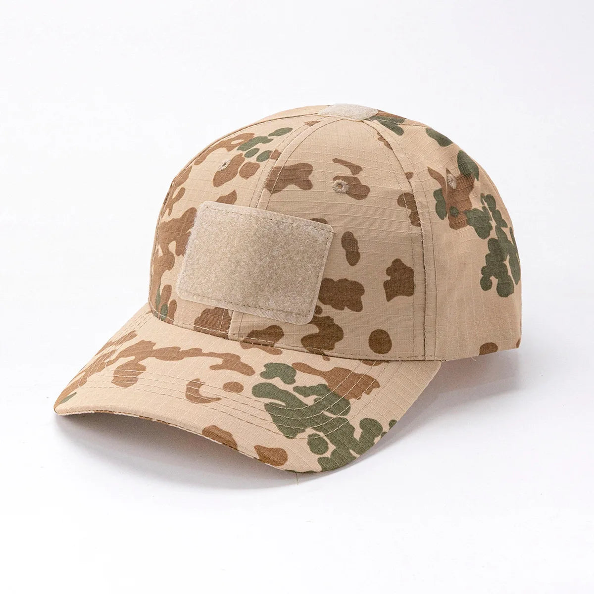 Spring Camo Baseball Cap - Tactical Military Snapback with Hook & Loop Patch Unisex Breathable Sun Hat Outdoor UV Protection
